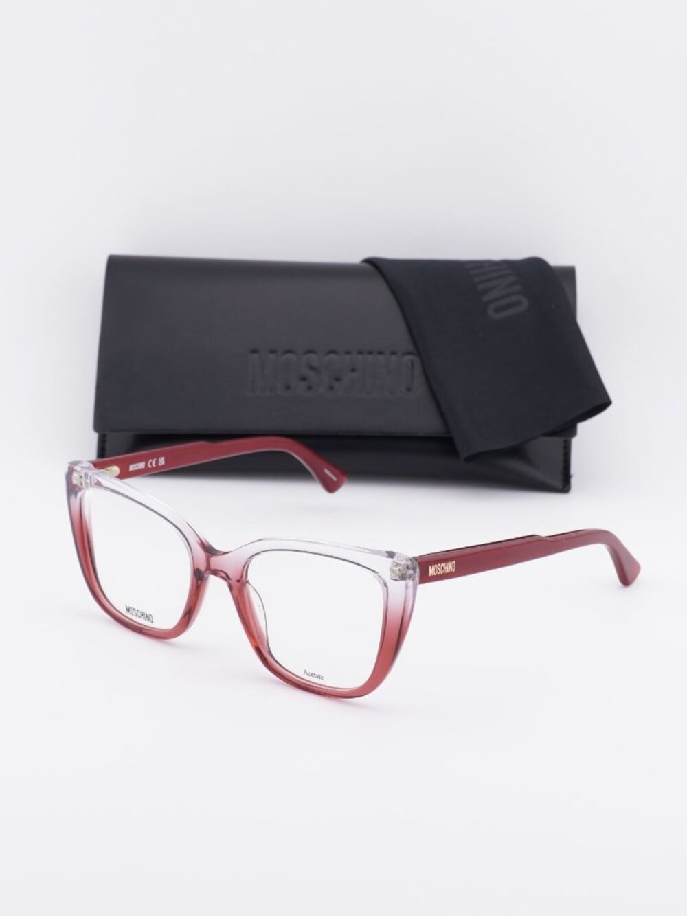 Moschino MOS603 06XQ 00 Butterfly Eyeglasses 52mm - Red